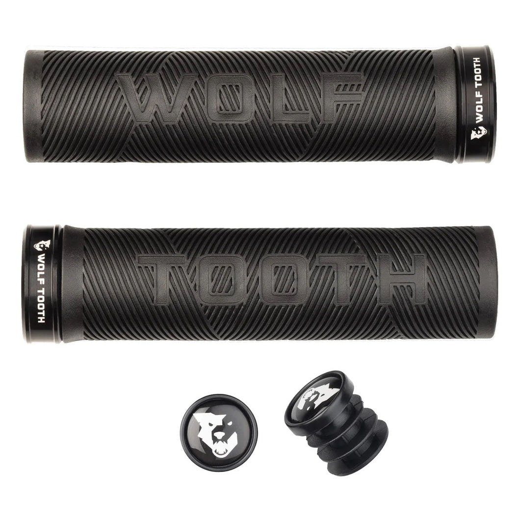 Wolf Tooth Components Echo Lock-On Grip Set - Blk/Blk - The Lost Co. - Wolf Tooth - B-WQ0800 - 810006806502 - -