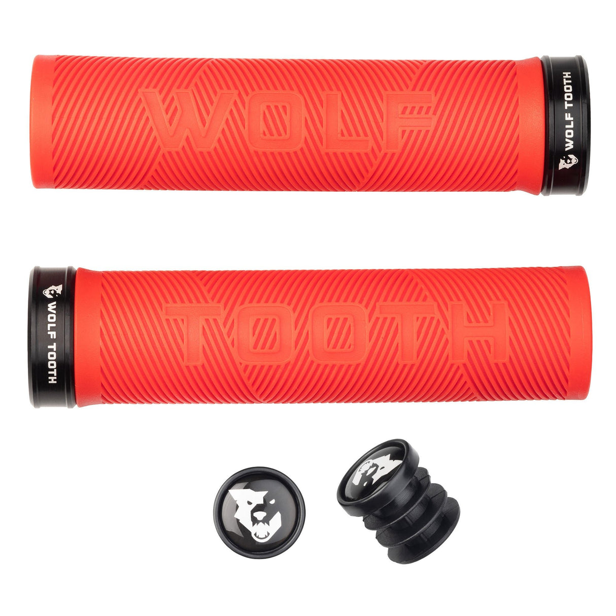 Wolf Tooth Components Echo Lock-On Grip Set - Red/Blk - The Lost Co. - Wolf Tooth - B-WQ0813 - 810006806618 - -