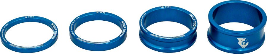 Wolf Tooth Headset Spacer Kit 3 5 10 15mm Blue - The Lost Co. - Wolf Tooth - HD0233 - 812719022521 - -